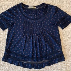 Navy Blue Blouse